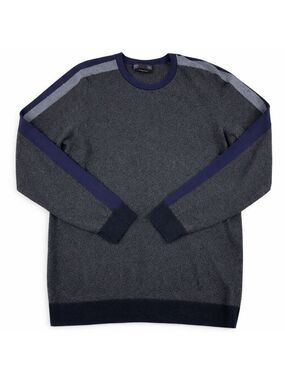 M&S Jumper Sweater Men's Crewneck Knit Grey Large - New Without Tags